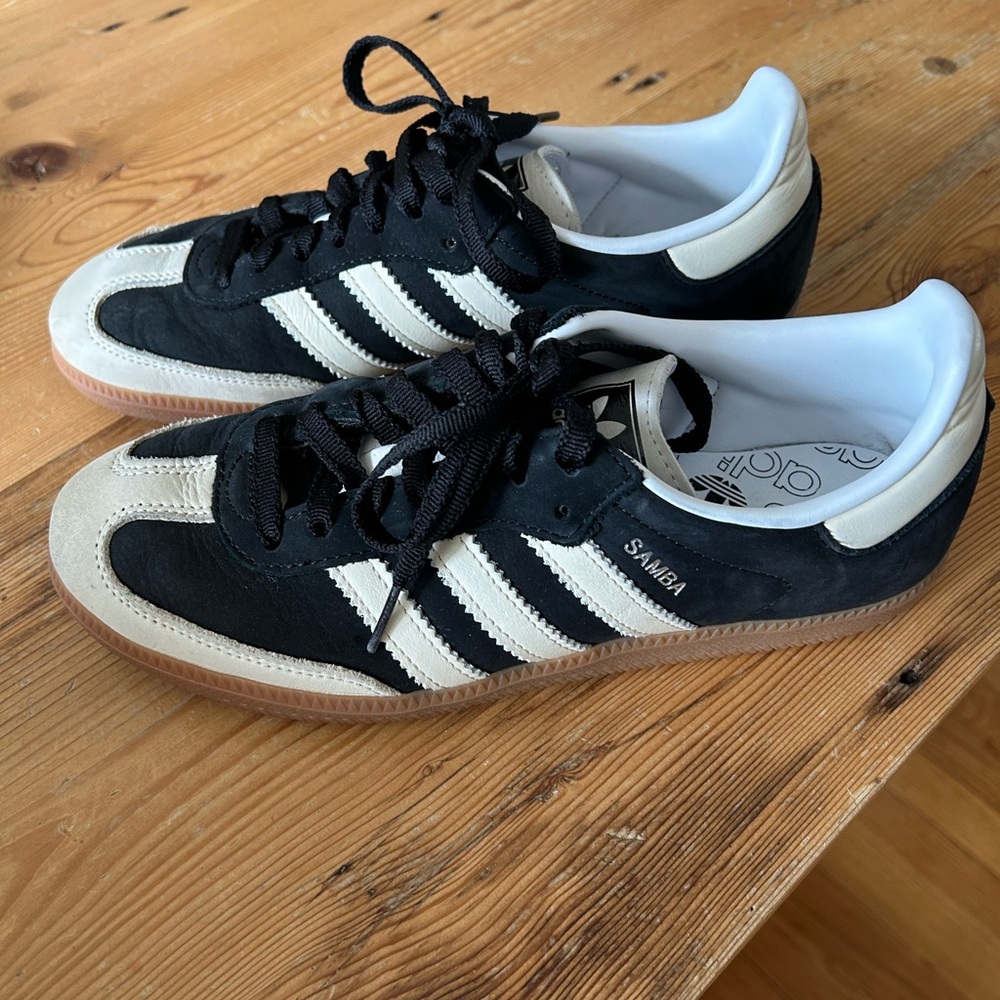 Adidas Samba Black and Cream Sneakers